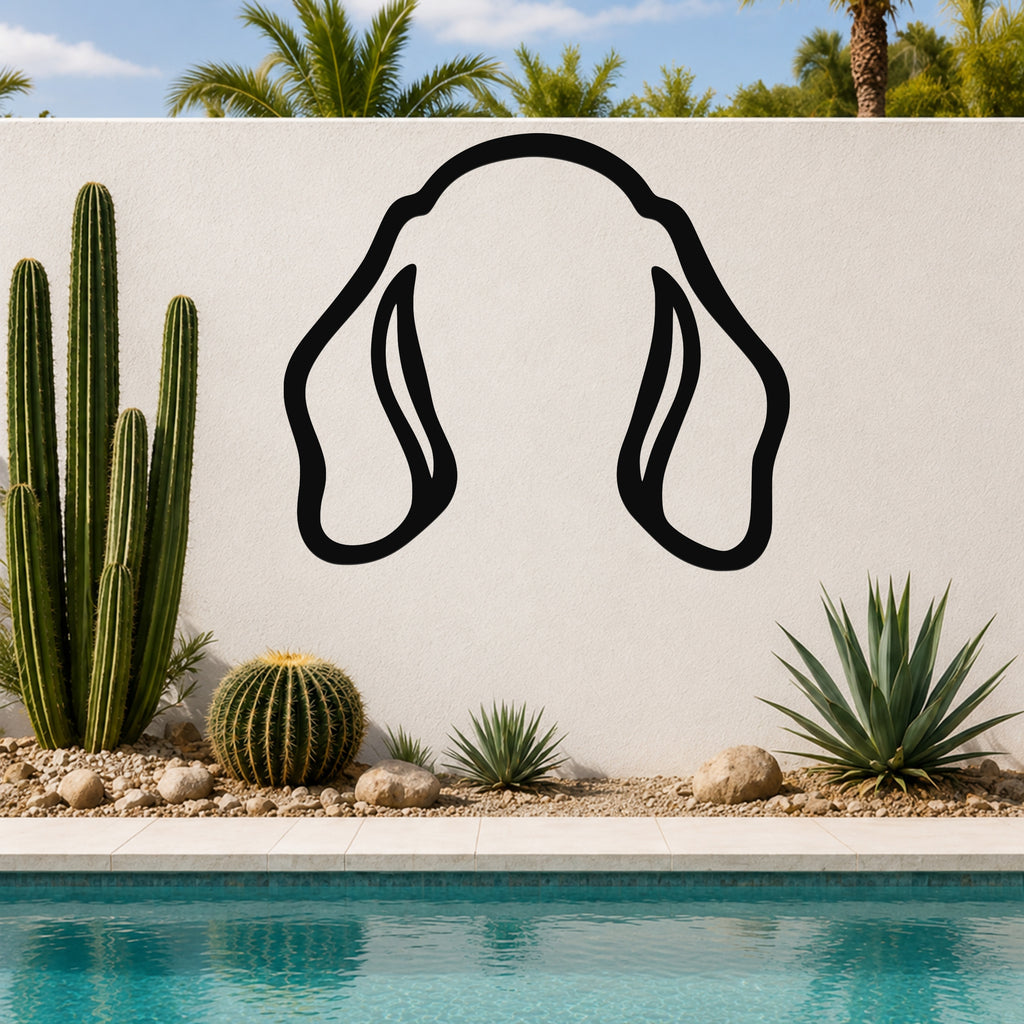 Pointer dog ear waterproof metal wall art, mockup 6