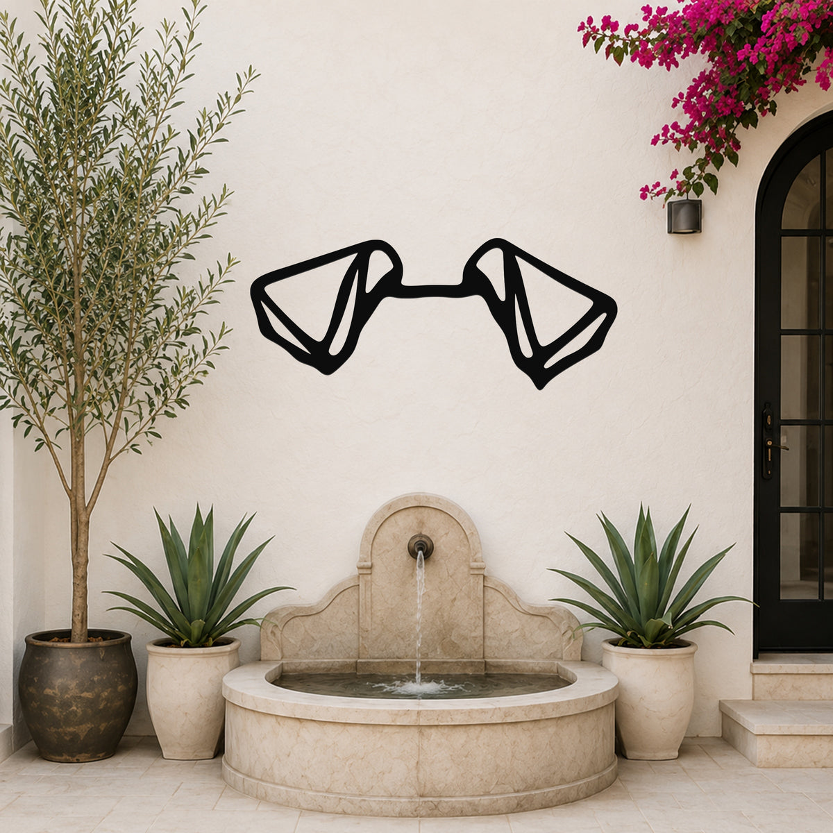 Fox Terrier dog ear waterproof metal wall art, mockup 6