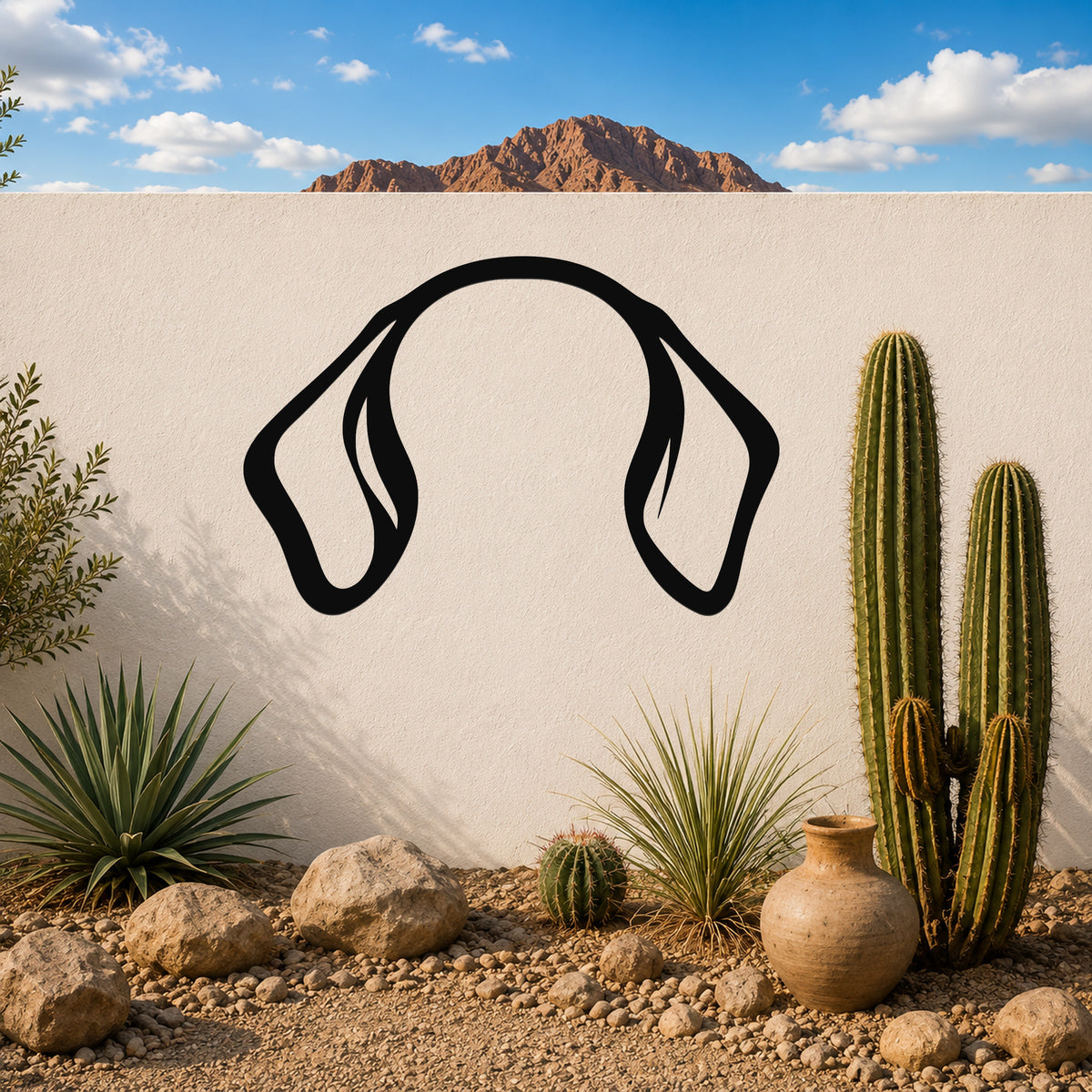 Beagle dog ear waterproof metal wall art, mockup 6