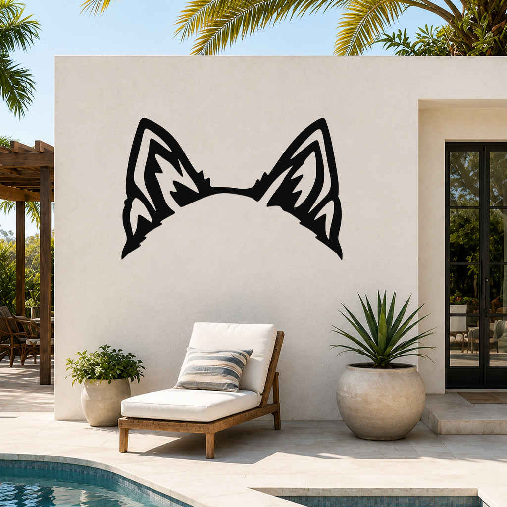 Schipperke dog ear waterproof metal wall art, mockup 6