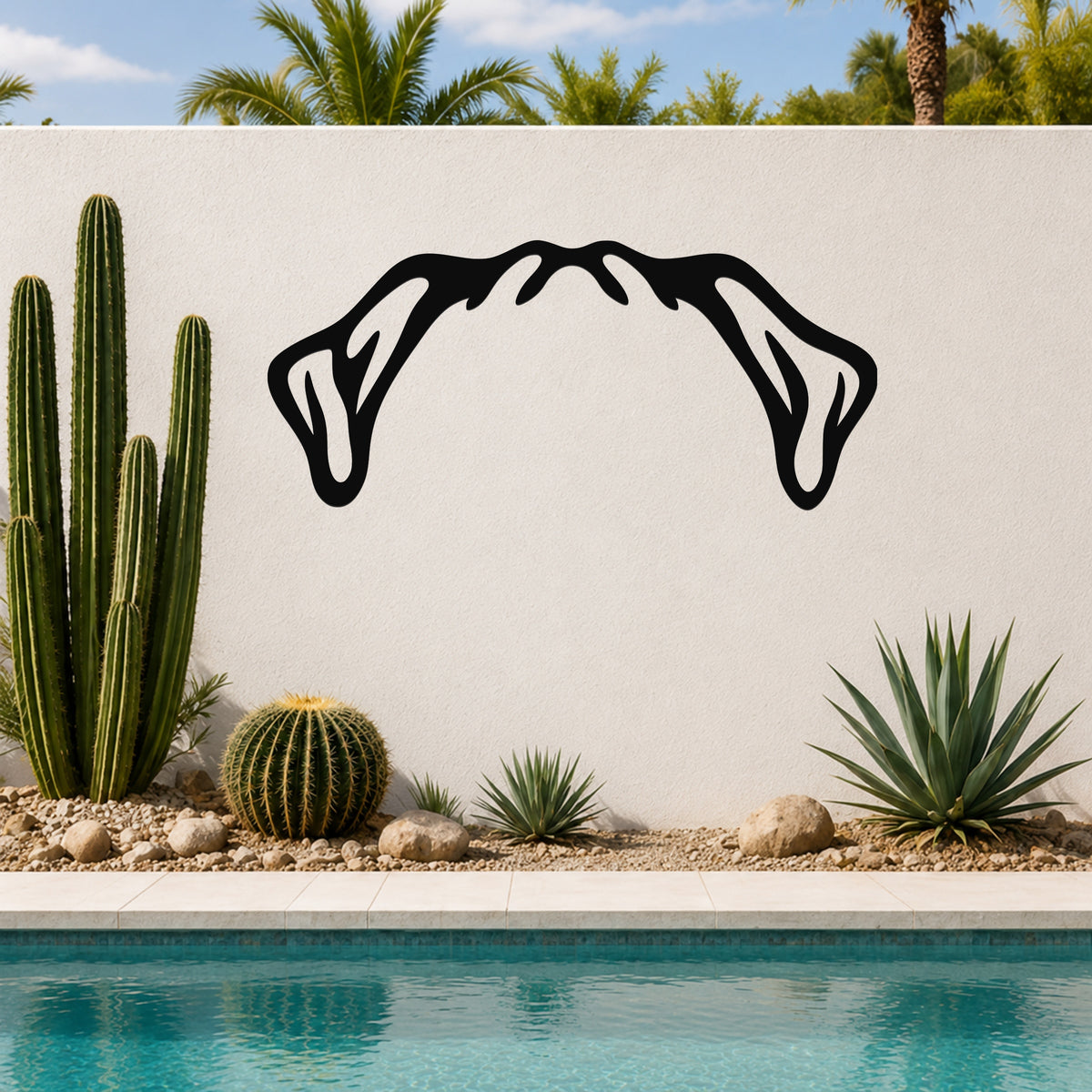 Pug dog ear waterproof metal wall art, mockup 6