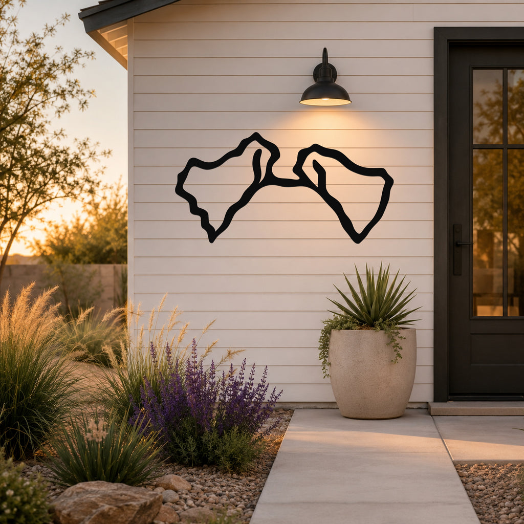 Fox Terrier dog ear waterproof metal wall art, mockup 6