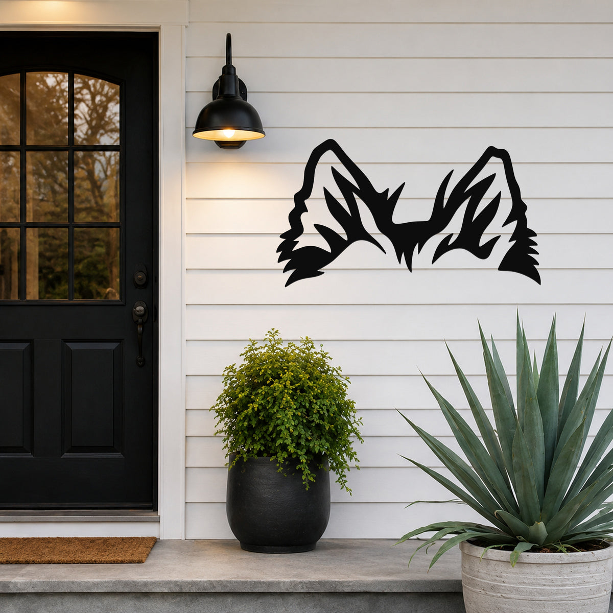 Sheltie dog ear waterproof metal wall art, mockup 6