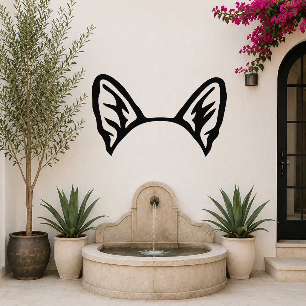 Welsh Corgi dog ear waterproof metal wall art, mockup 6