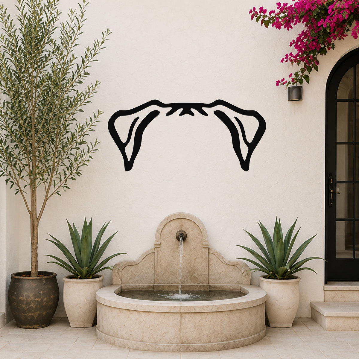 Pug dog ear waterproof metal wall art, mockup 6