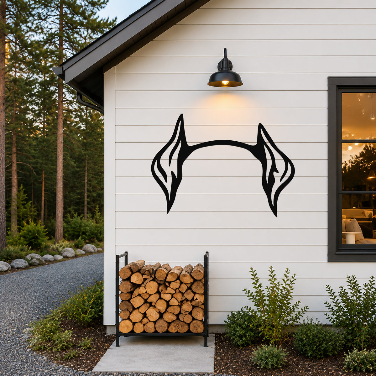 Doberman dog ear waterproof metal wall art, mockup 6