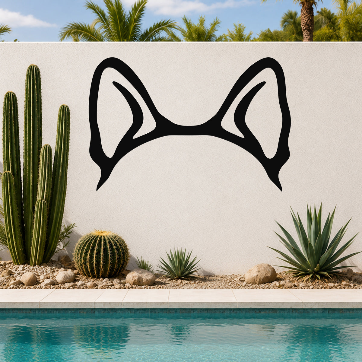 Shiba Inu dog ear waterproof metal wall art, mockup 6