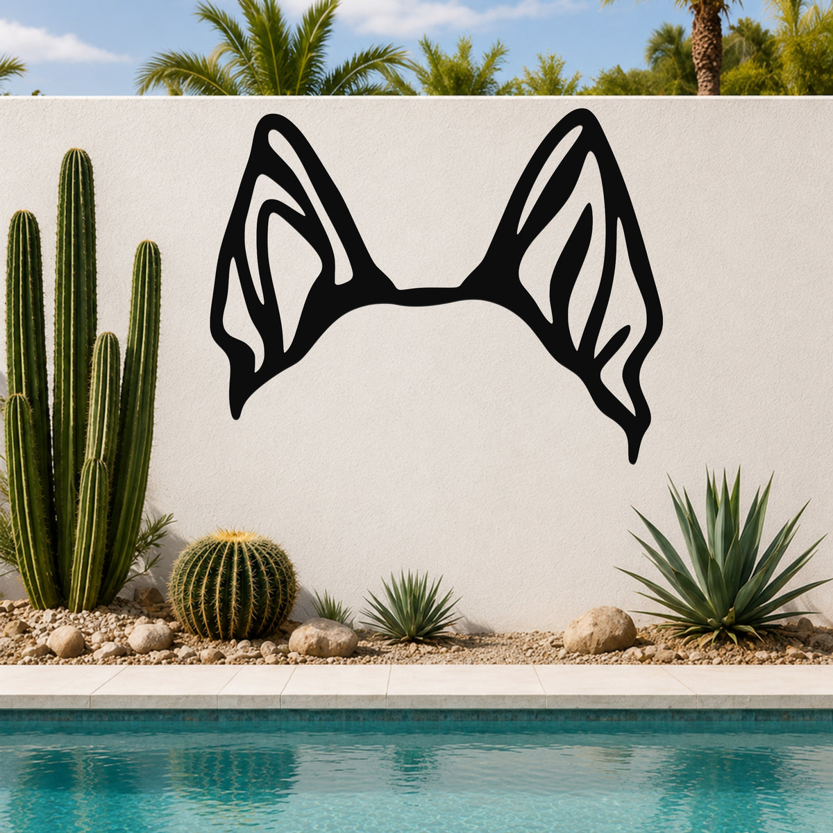 Shepsky dog ear waterproof metal wall art, mockup 6
