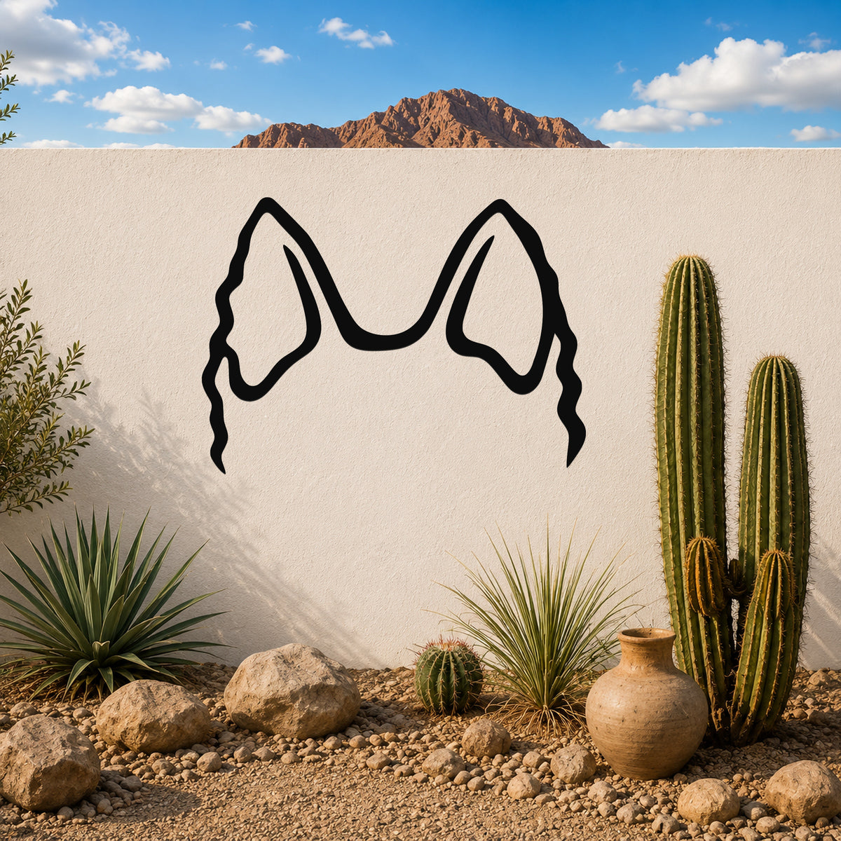 Staffordshire Terrier dog ear waterproof metal wall art, mockup 6