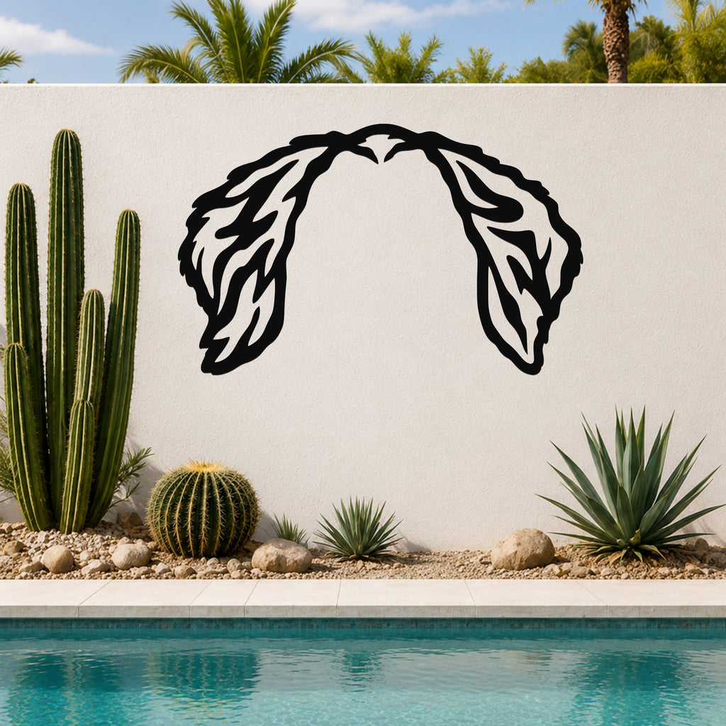 Bernese Mountain Dog dog ear waterproof metal wall art, mockup 6