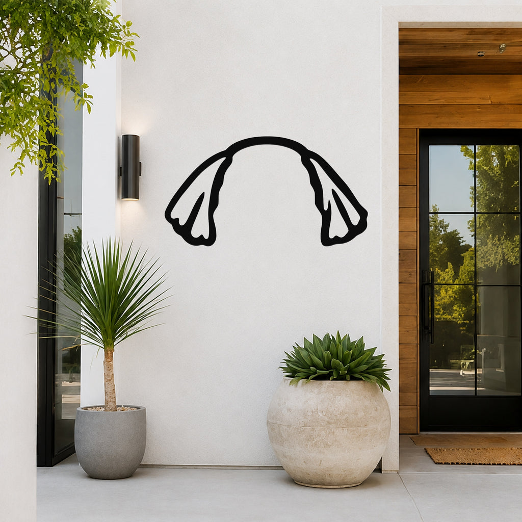 Bichon dog ear waterproof metal wall art, mockup 6
