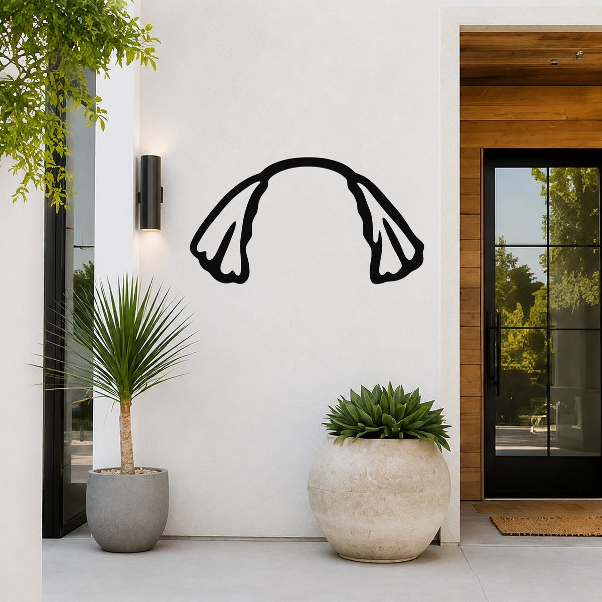 Bichon dog ear waterproof metal wall art, mockup 6