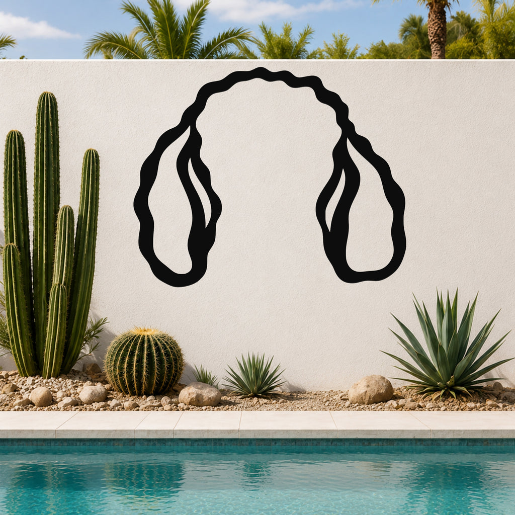 Poodle dog ear waterproof metal wall art, mockup 6