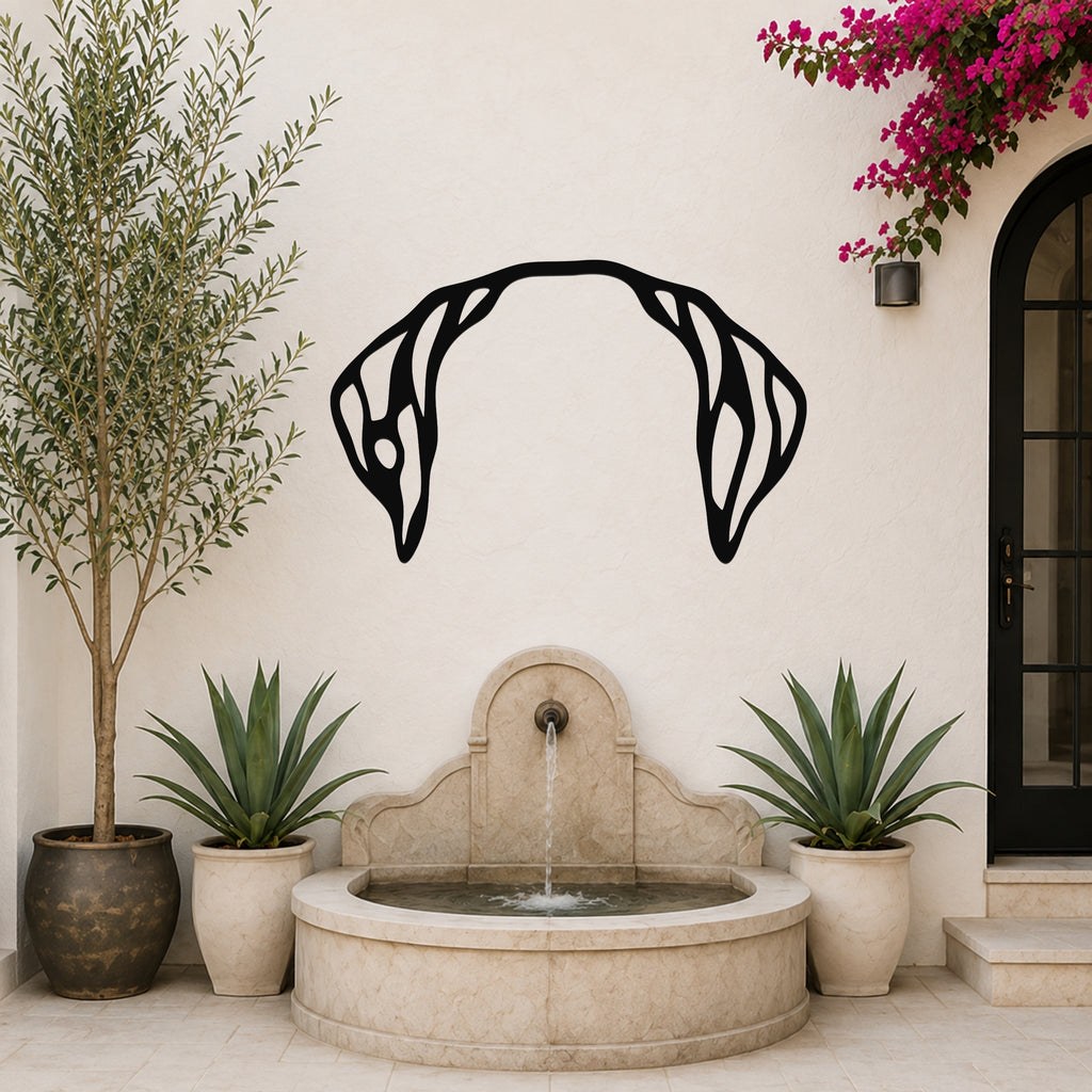 Dalmatian dog ear waterproof metal wall art, mockup 6