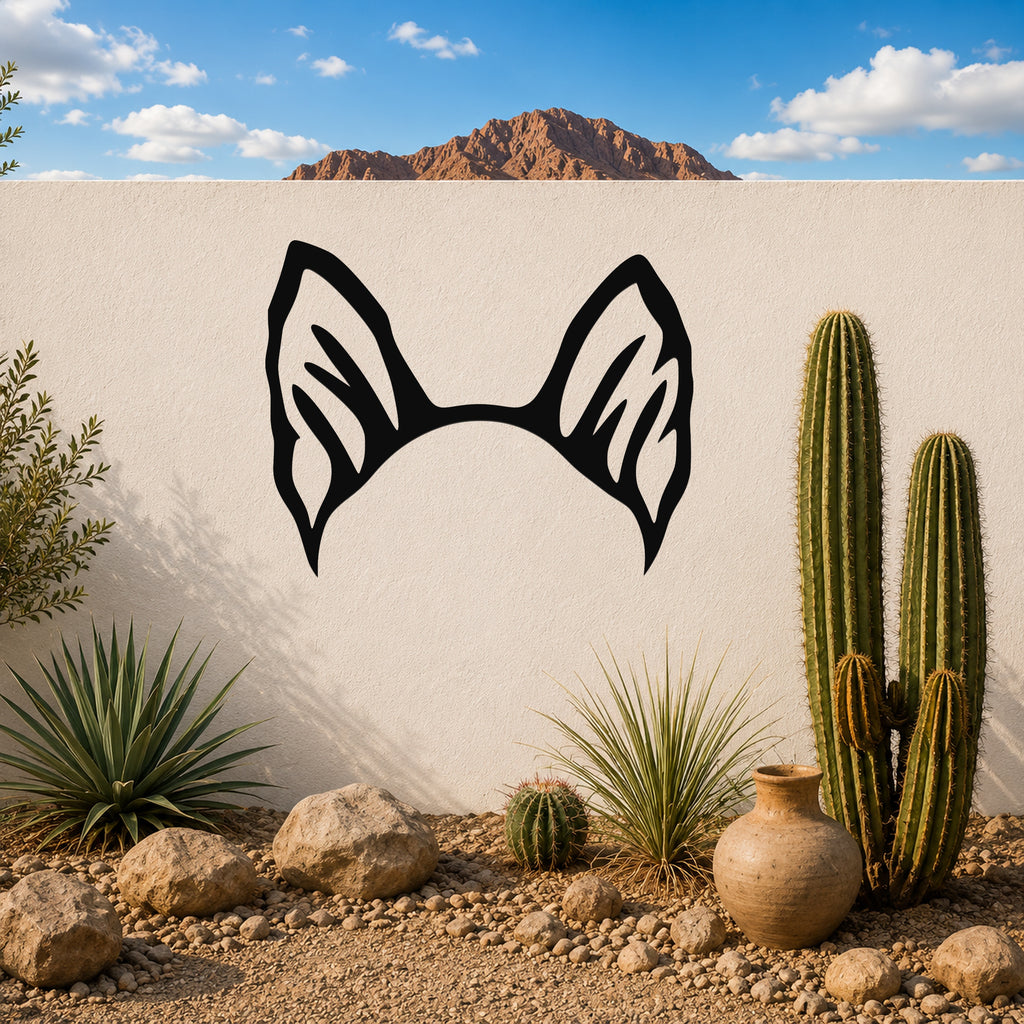 Pomsky dog ear waterproof metal wall art, mockup 6