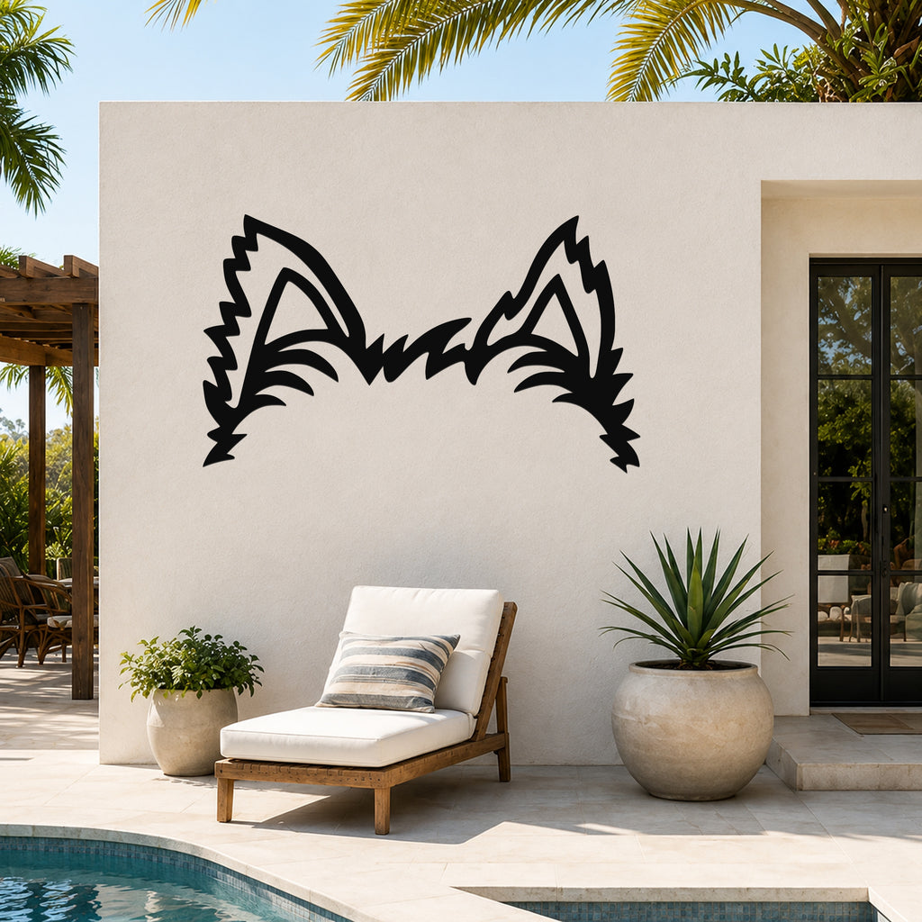 Pomeranian dog ear waterproof metal wall art, mockup 6