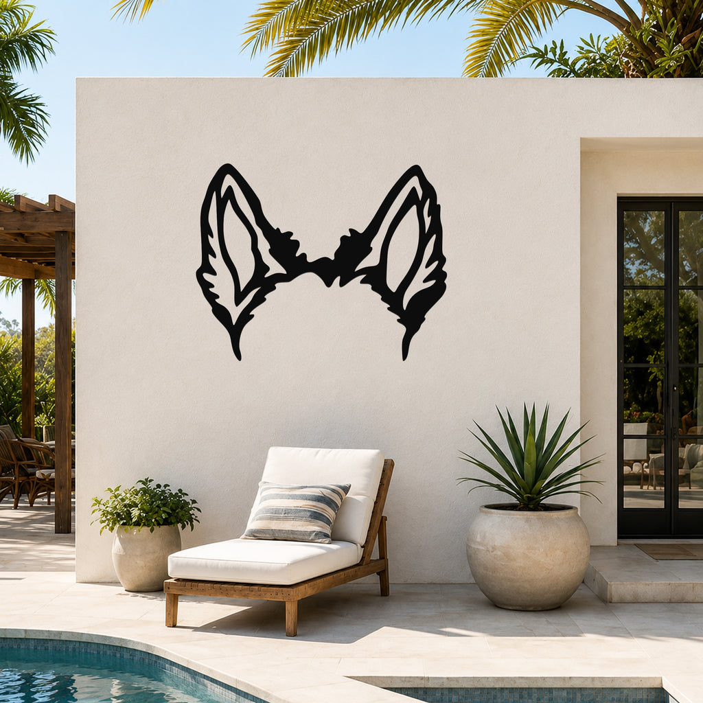 Scottish Terrier dog ear waterproof metal wall art, mockup 6