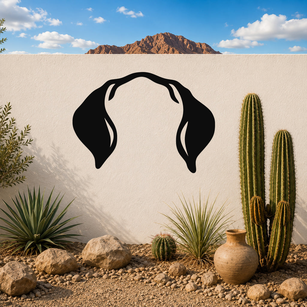 American Leopard Hound dog ear waterproof metal wall art, mockup 6