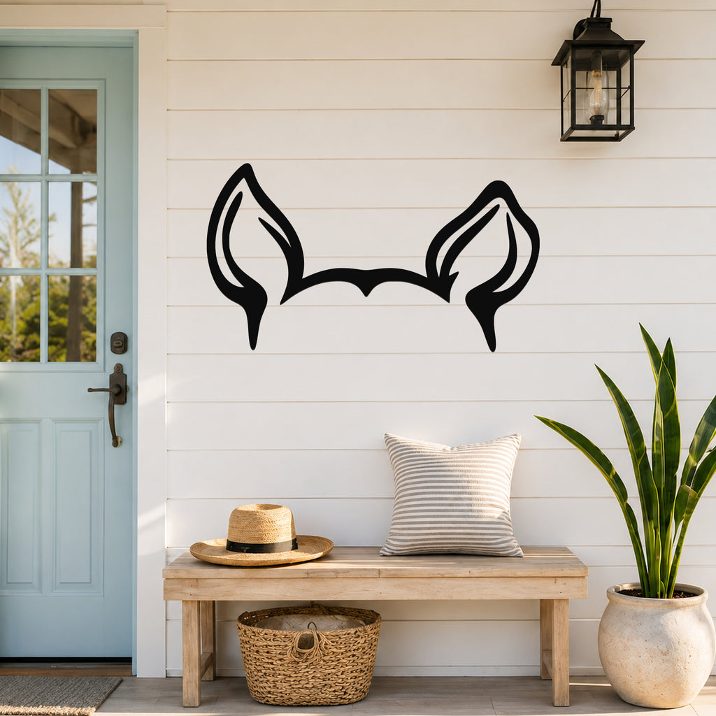 Chihuahua dog ear waterproof metal wall art, mockup 6