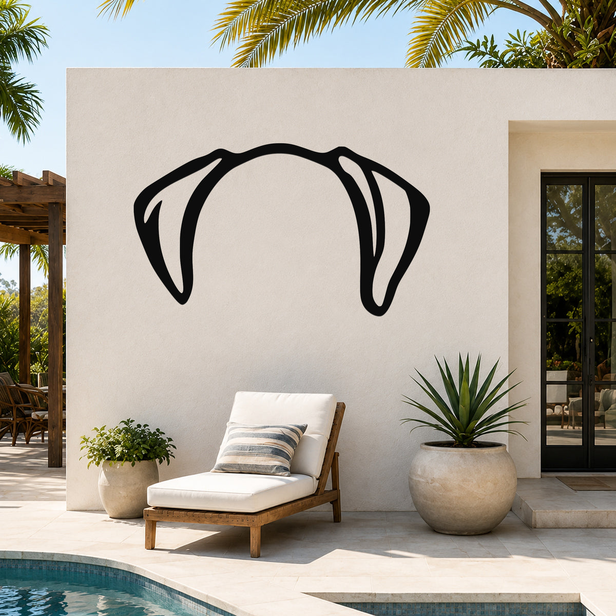 Puggle dog ear waterproof metal wall art, mockup 6