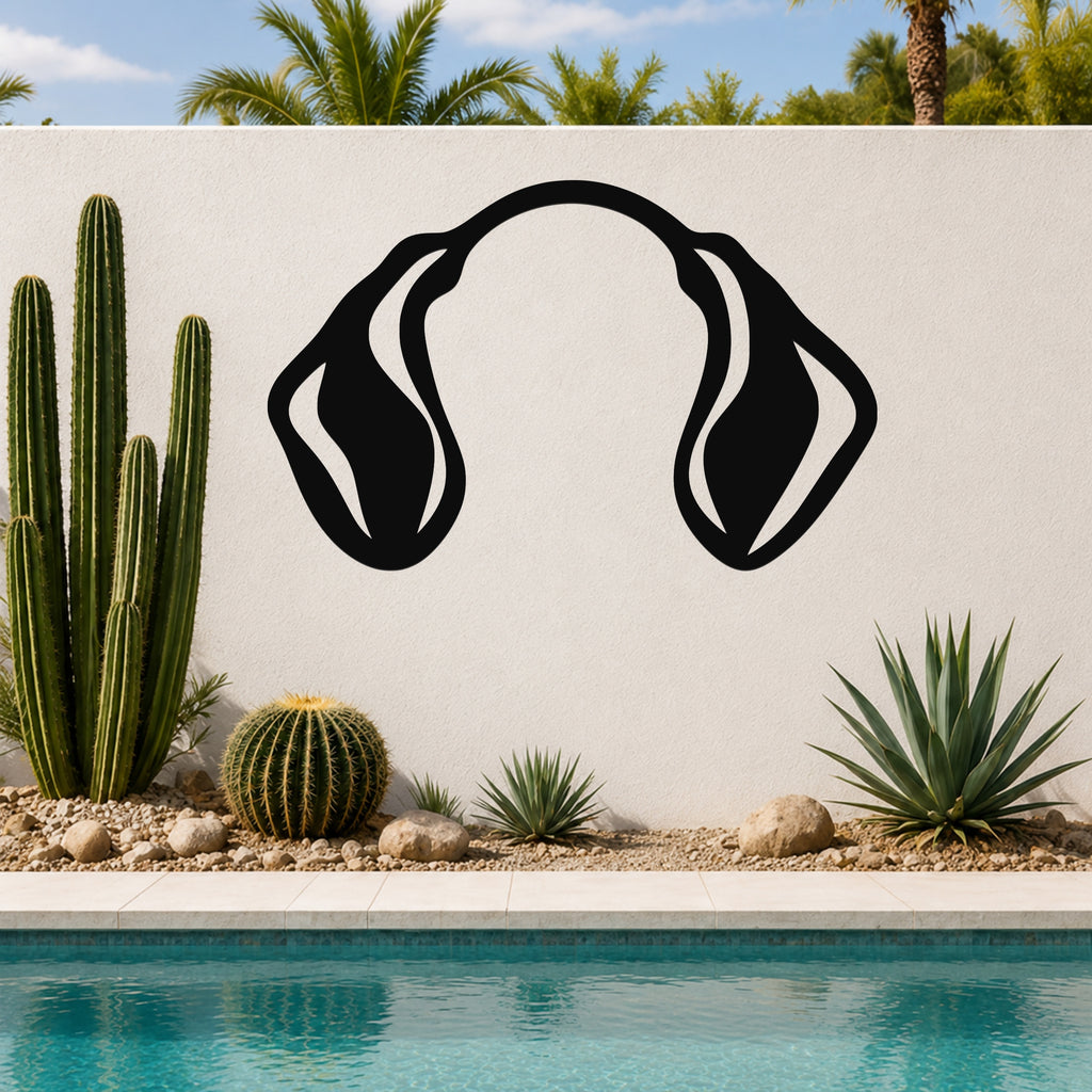 Chiweenie dog ear waterproof metal wall art, mockup 6