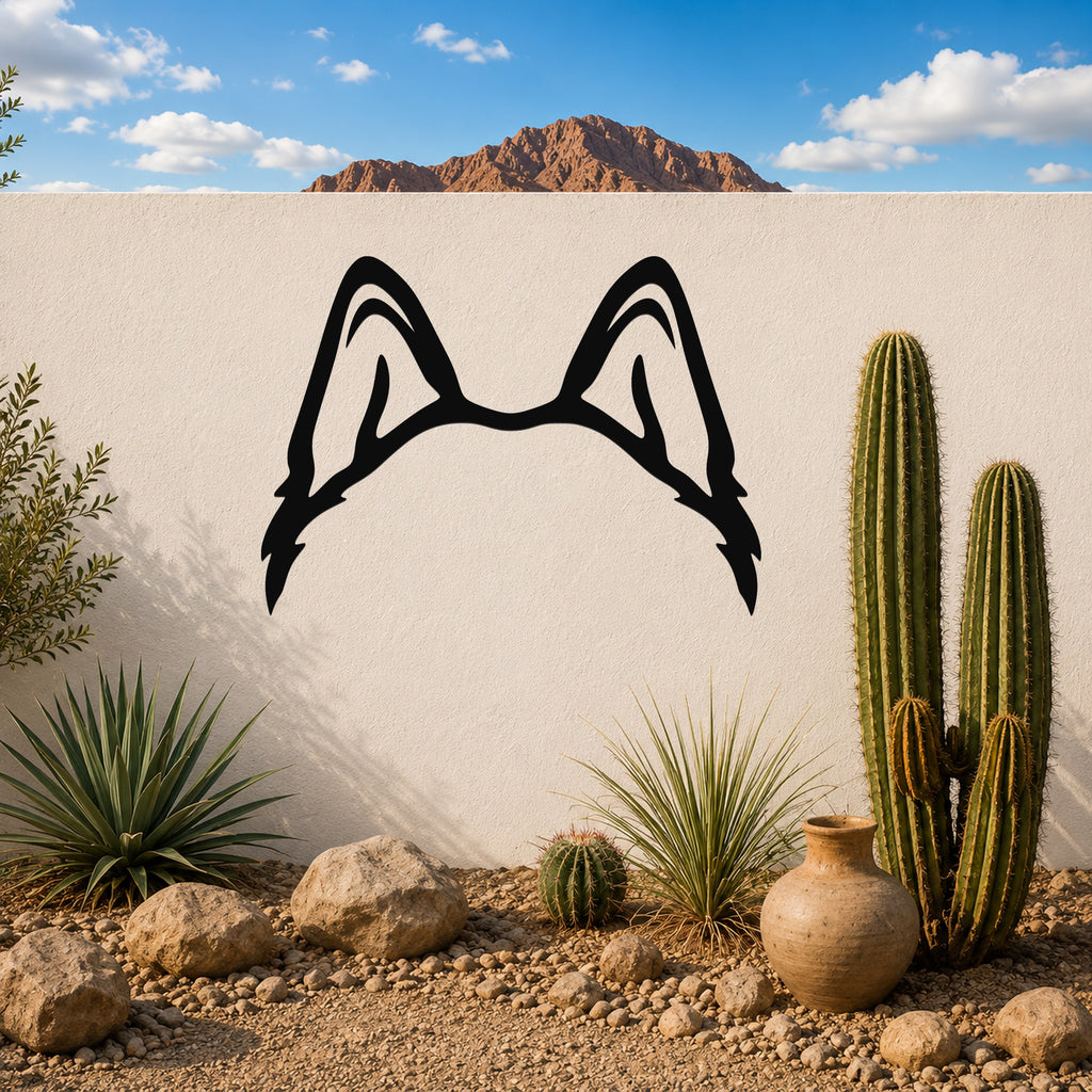 Husky dog ear waterproof metal wall art, mockup 6
