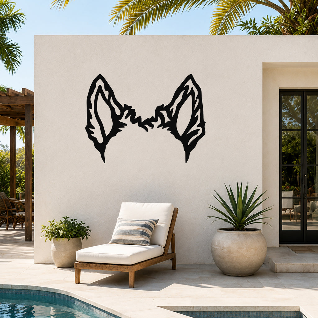 Scottish Terrier dog ear waterproof metal wall art, mockup 6
