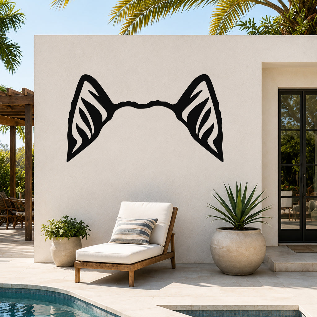 Alaskan Malamute dog ear waterproof metal wall art, mockup 6