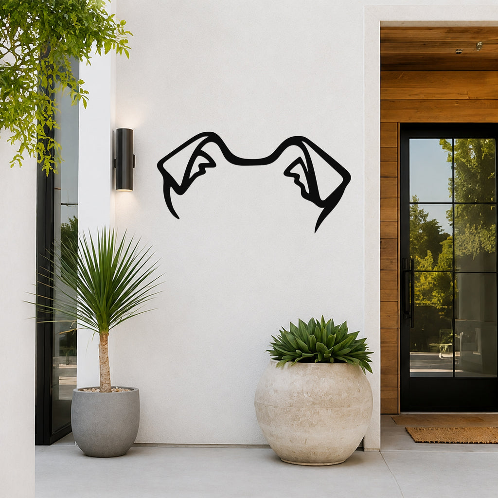 Fox Terrier dog ear waterproof metal wall art, mockup 6