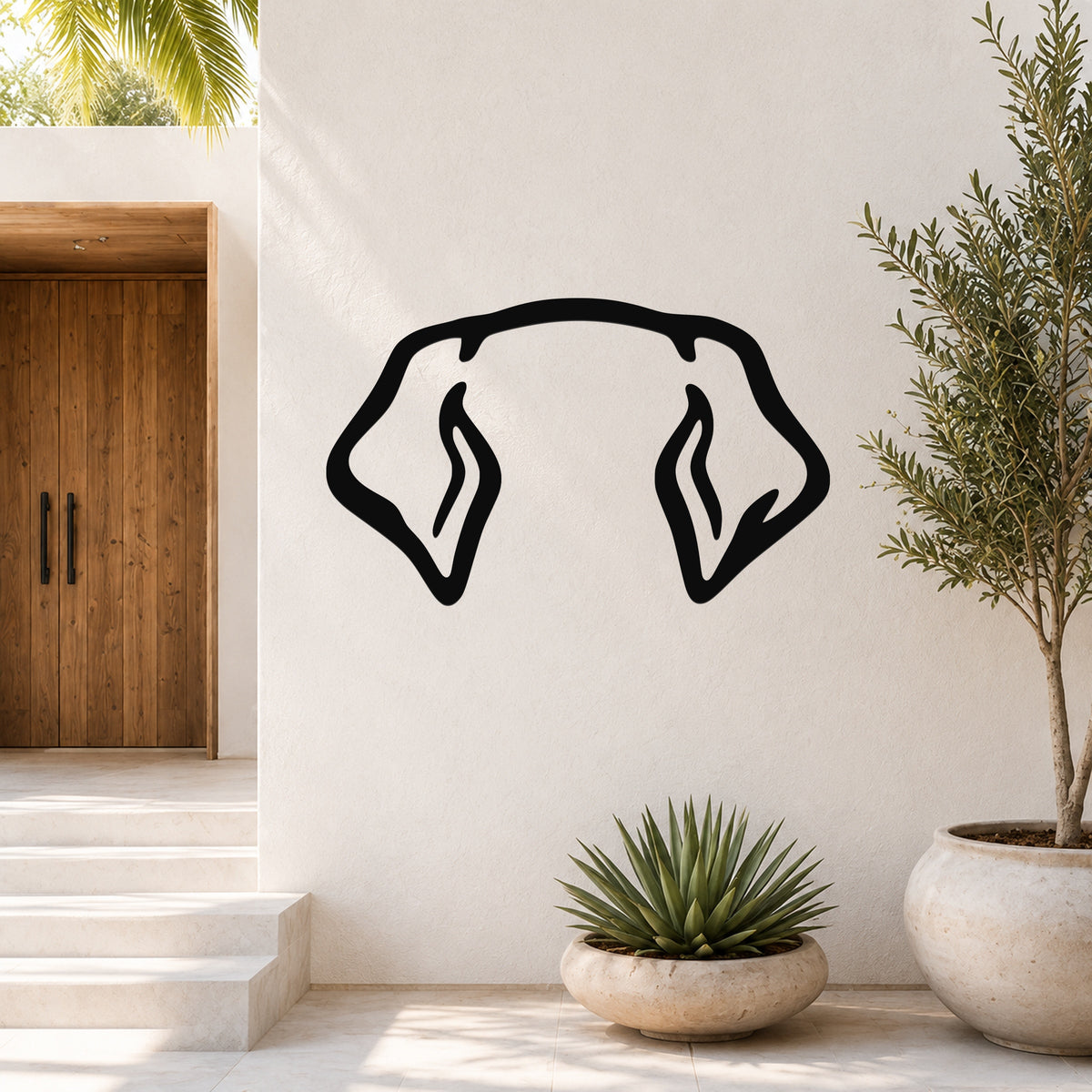 English Pointer dog ear waterproof metal wall art, mockup 6
