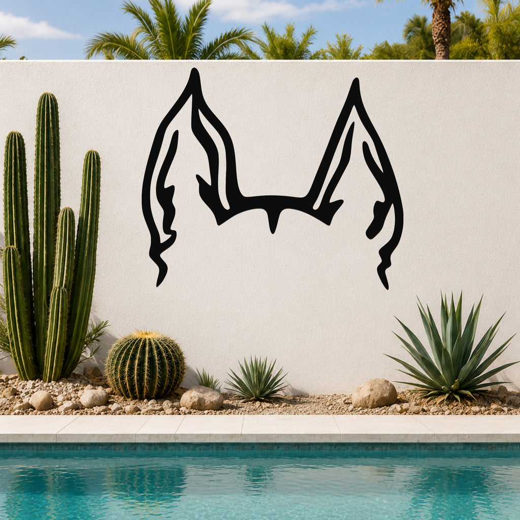 Miniature Pinscher dog ear waterproof metal wall art, mockup 6