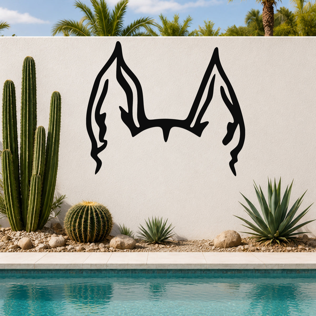 Miniature Pinscher dog ear waterproof metal wall art, mockup 6