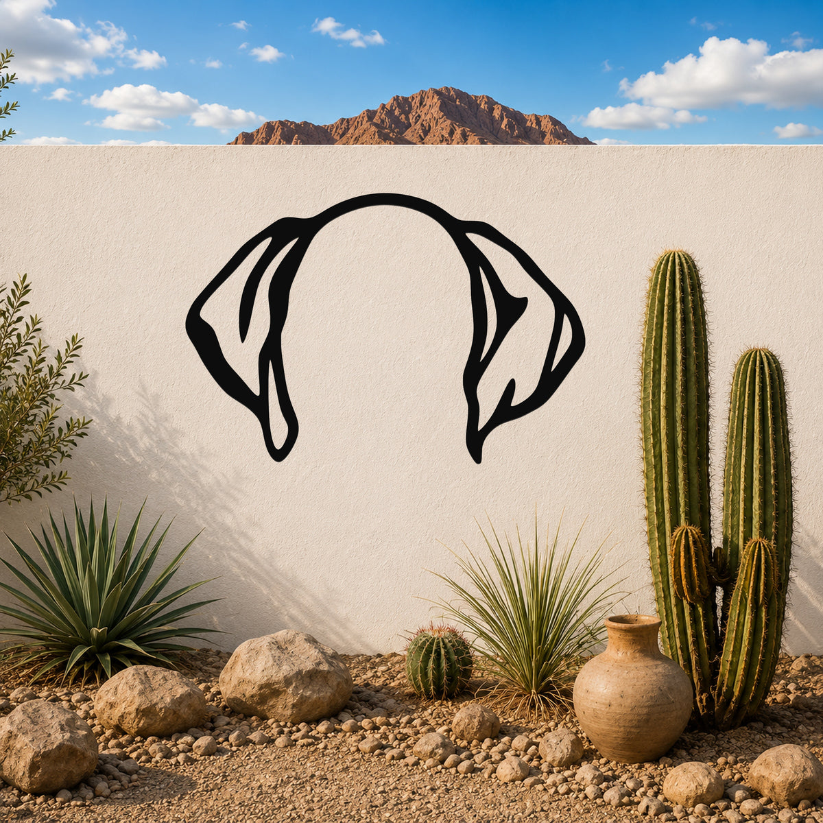 Pointer dog ear waterproof metal wall art, mockup 6