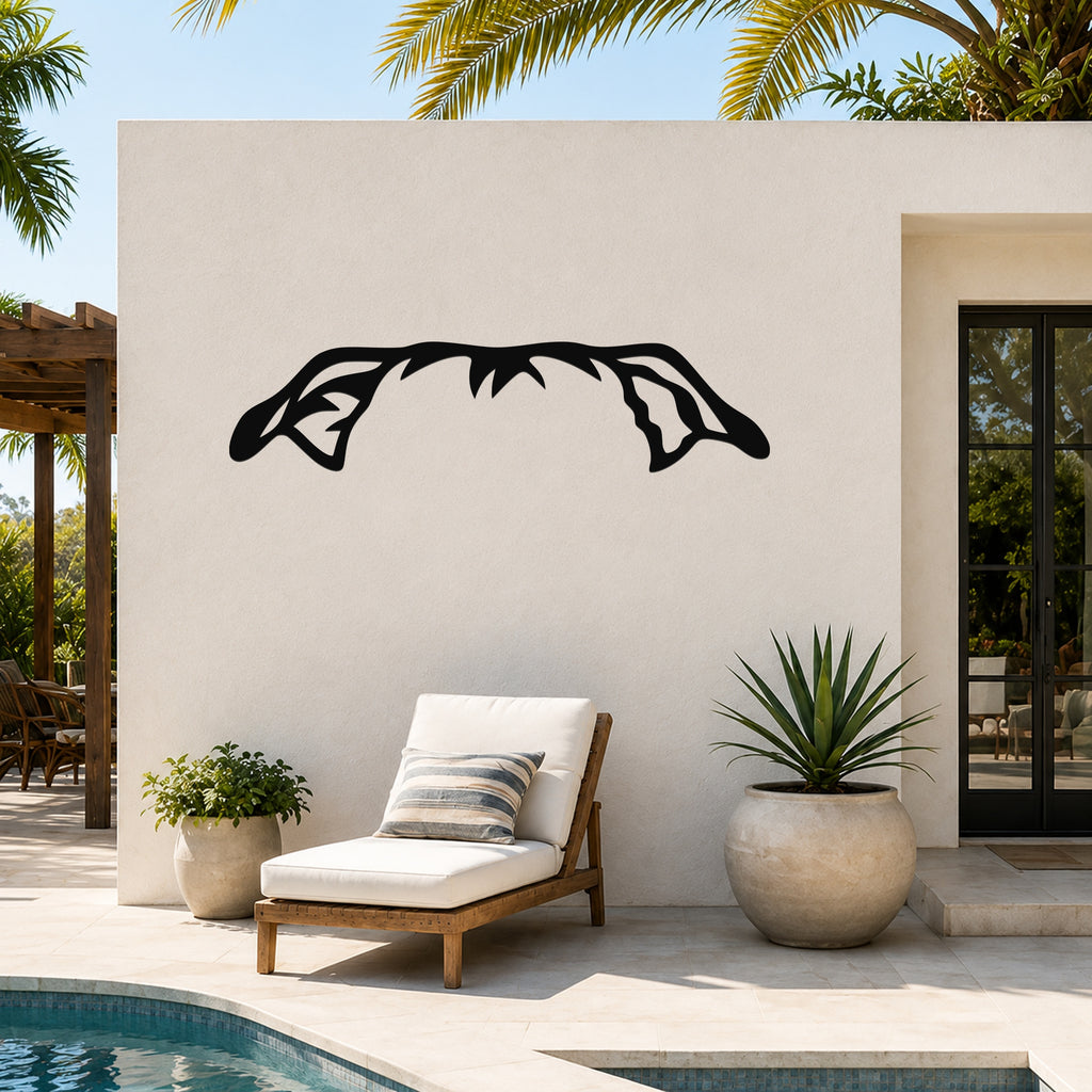 Pitbull dog ear waterproof metal wall art, mockup 6