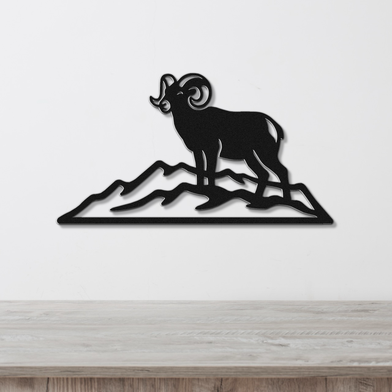 Bighorn Sheep Metal Wall Art: Bold Organic Design - Weatherproof Steel, Indoor Outdoor, Western Rustic Accent