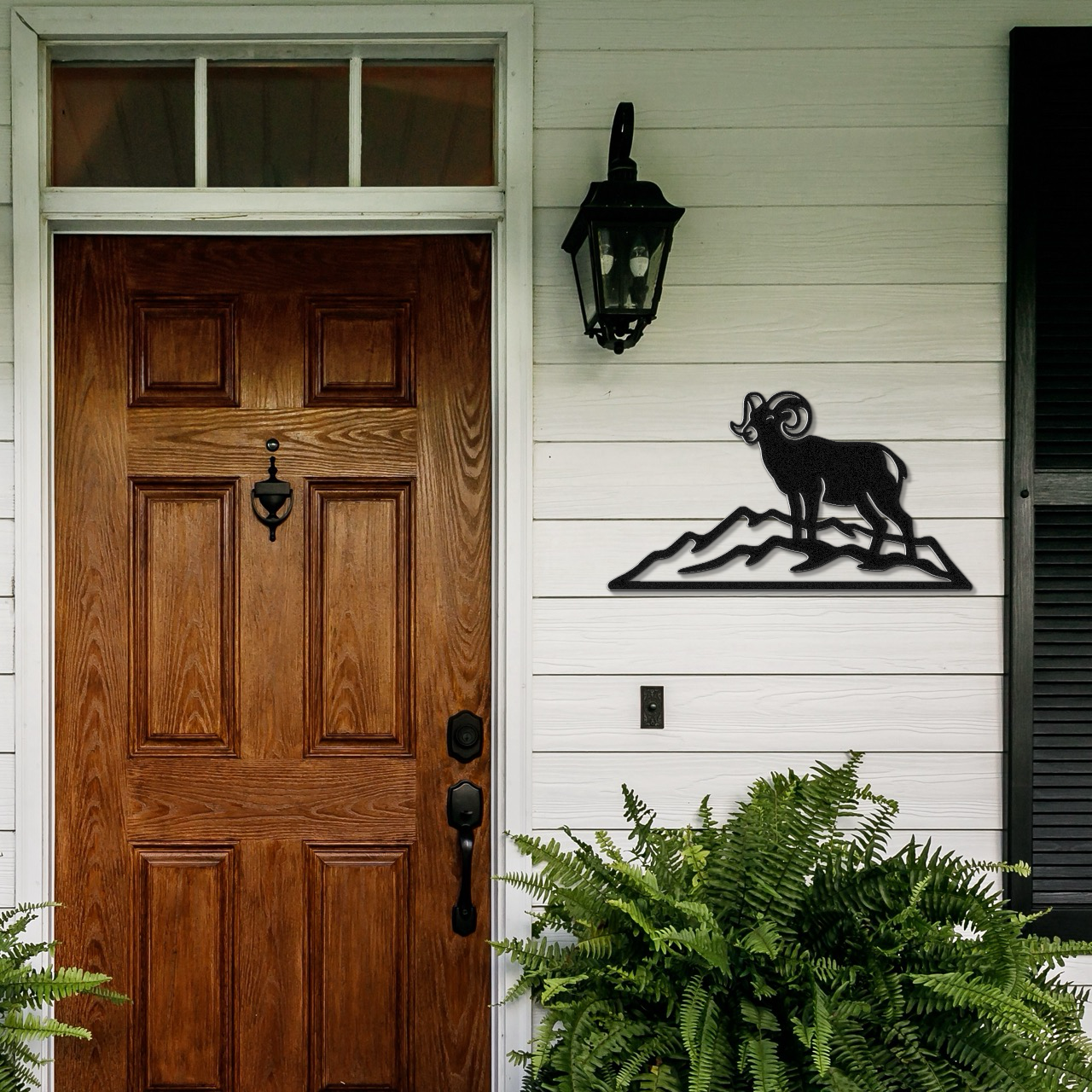 Bighorn Sheep Metal Wall Art: Bold Organic Design - Weatherproof Steel, Indoor Outdoor, Western Rustic Accent