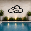 Cloud Metal Wall Art: Minimalist Open Sky Silhouette - Lightweight Metal, Indoor Outdoor, Weatherproof Wall Hanging