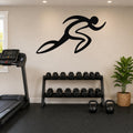 Runner Metal Wall Art: Athletic Motion Sculpture - Weatherproof Steel, Indoor Outdoor Gym Decor, Endurance Inspiration
