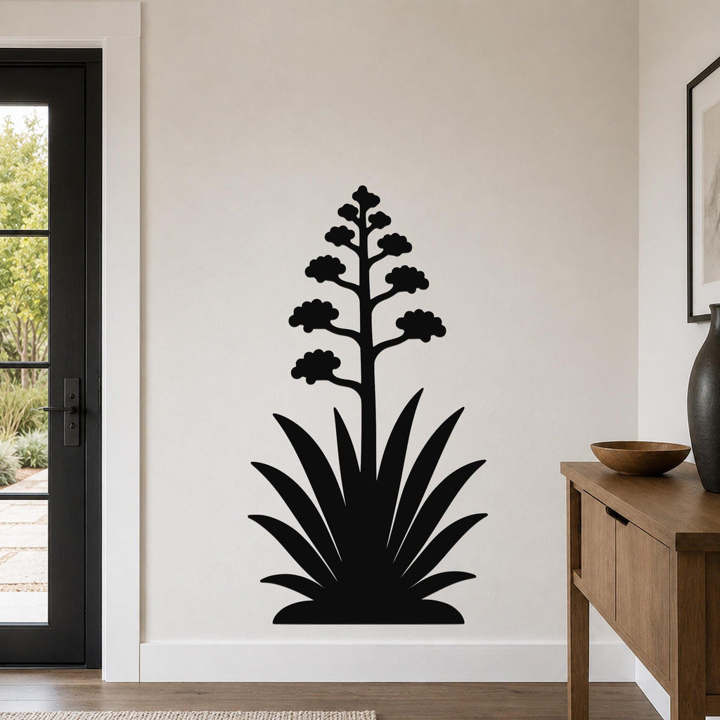 Blooming Agave Metal Wall Art Indoor Outdoor Sculptural Design for Modern Home Decor