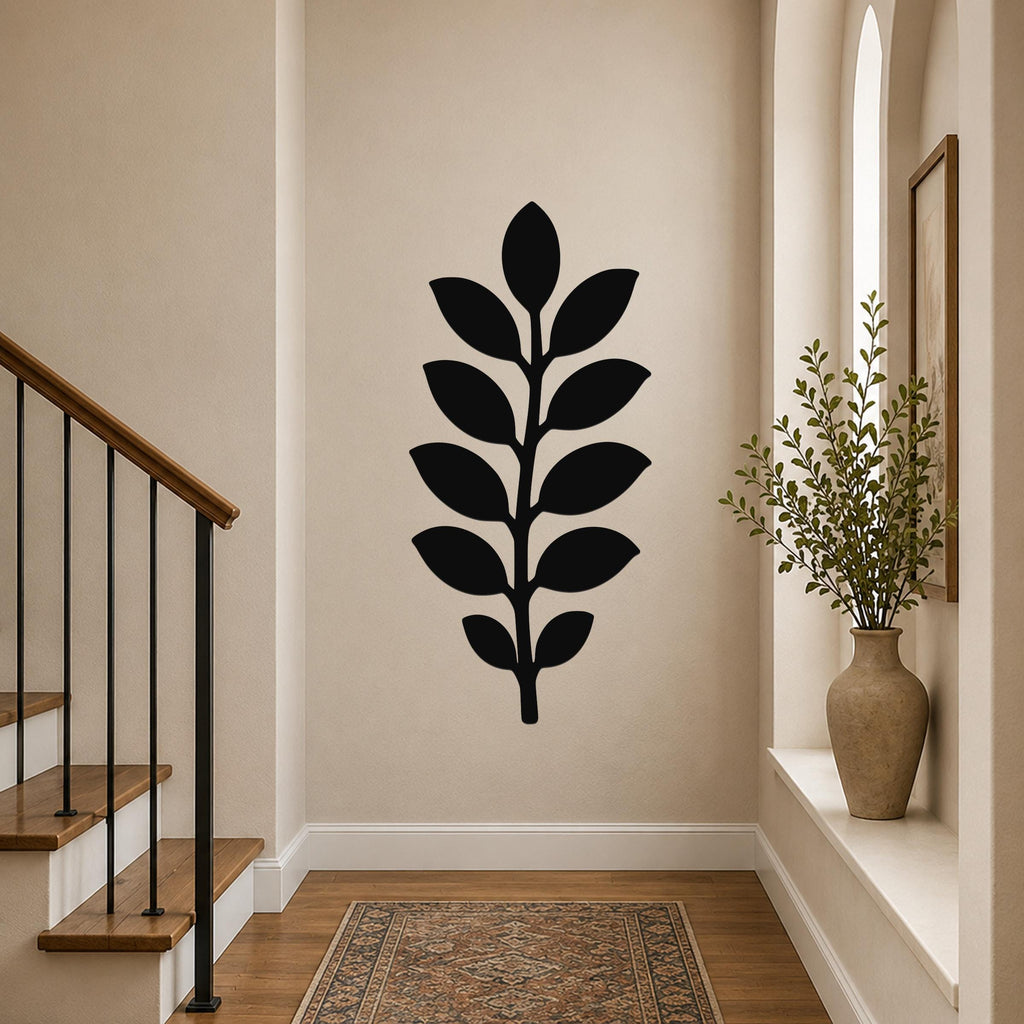 Rubber Plant Metal Wall Art Indoor Outdoor Sign Modern Wall Decor for Office