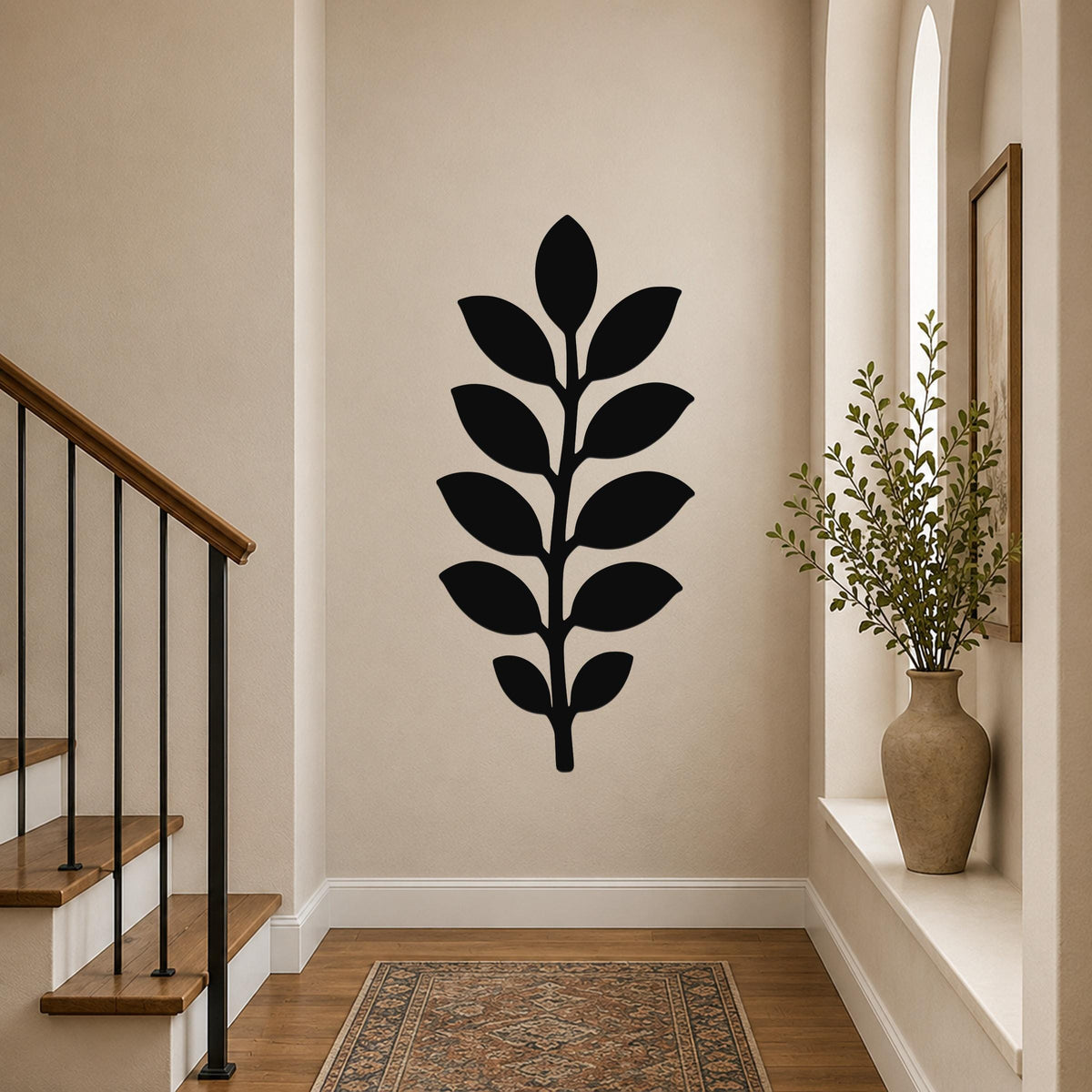 Rubber Plant Metal Wall Art Indoor Outdoor Sign Modern Wall Decor for Office