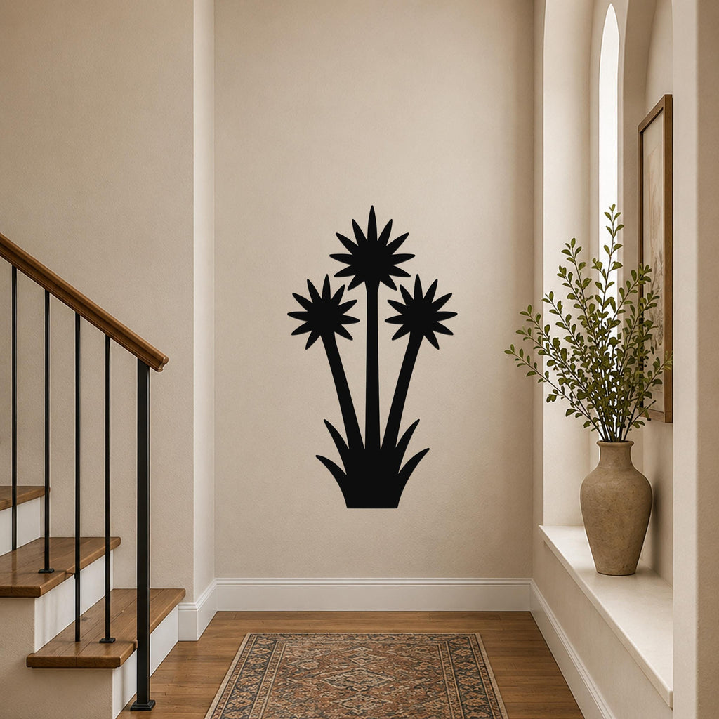 Blooming Yucca Metal Wall Art Indoor Outdoor Desert Garden Wall Sign