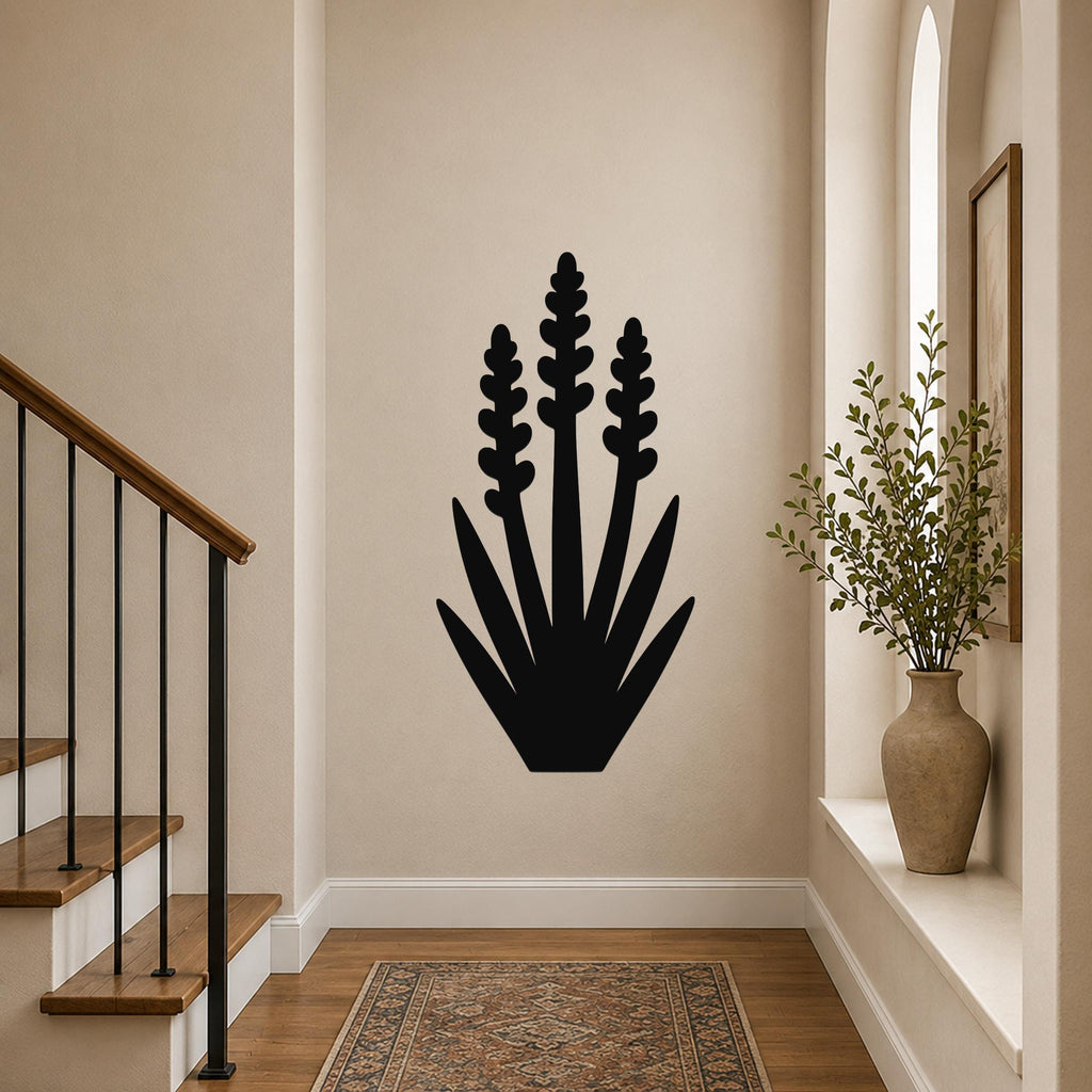 Blooming Yucca Metal Wall Art Indoor Outdoor Modern Botanical Sign