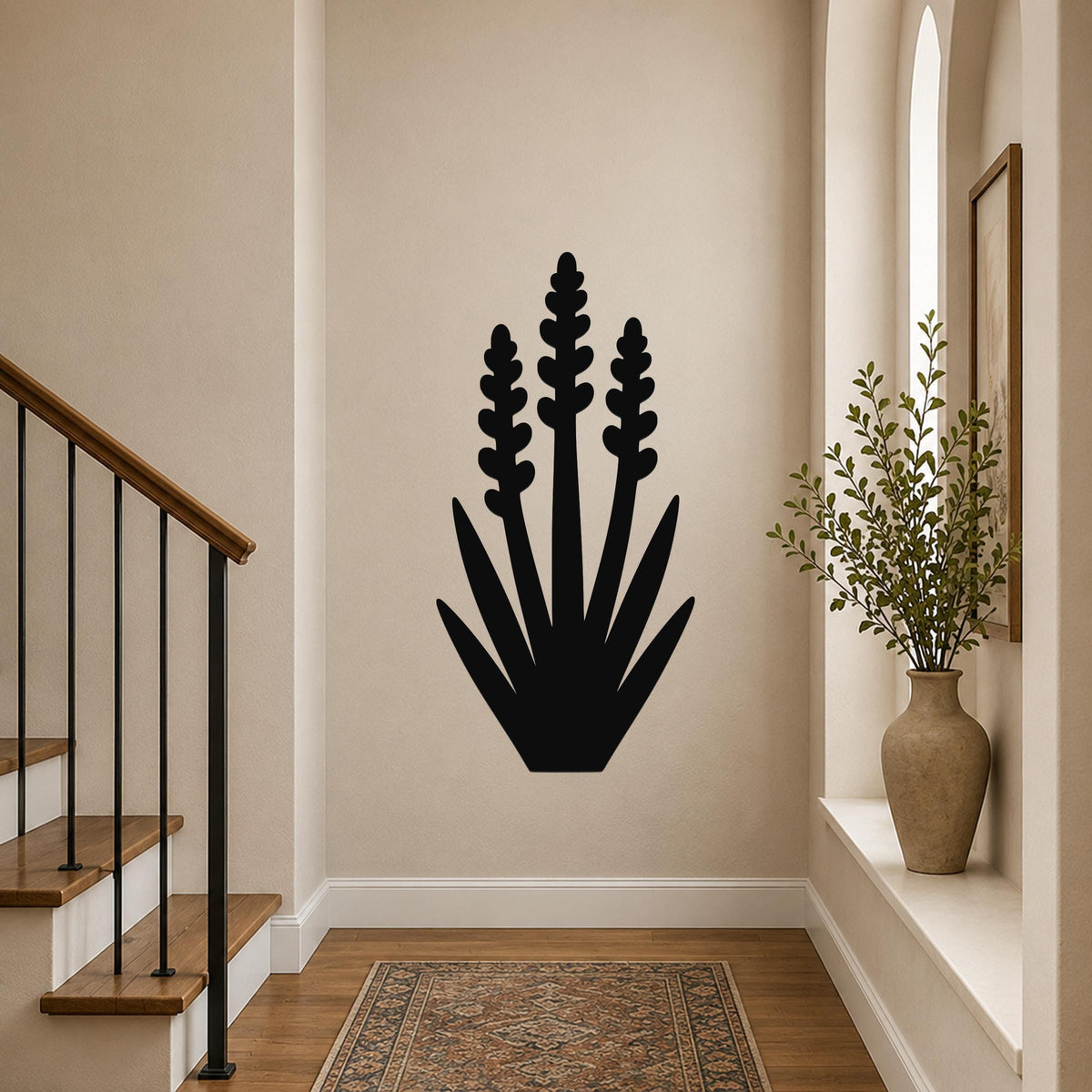 Blooming Yucca Metal Wall Art Indoor Outdoor Modern Botanical Sign