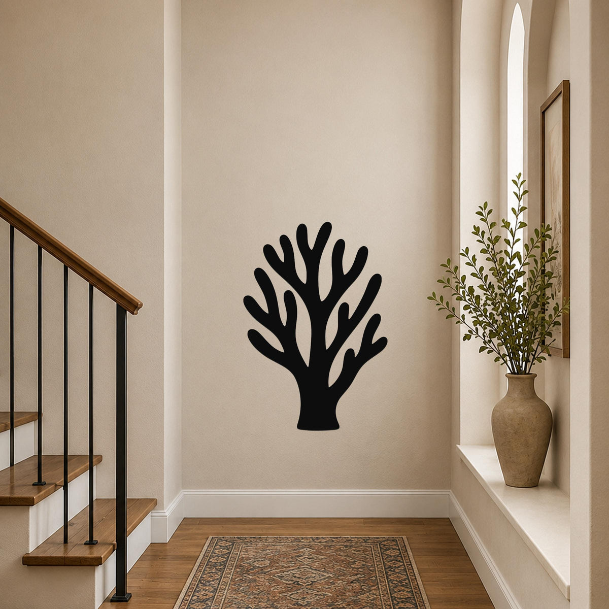 Coral Metal Wall Art Indoor Outdoor Decor for Office Entryway Garden Wall Pool Area