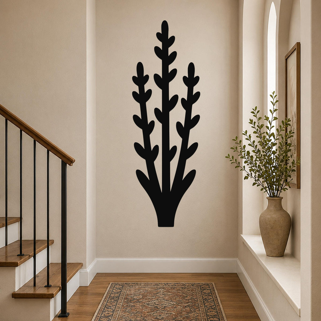 Metal Wall Art Abstract Desert Plant Sculptural Indoor Outdoor Decor for Living Room Patio