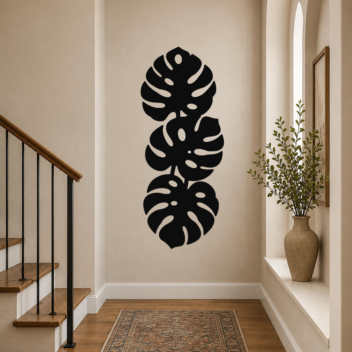 Custom Monstera Metal Wall Art Indoor Outdoor Tropical Leaf Sign for Living Room Bedroom