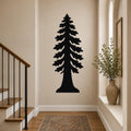 Redwood Metal Wall Art Indoor Outdoor Botanical Sign for Cabin Housewarming Gift