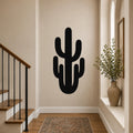 Powder Coated Saguaro Cactus Metal Wall Art Sign for Indoor Outdoor Patio Garden Decor