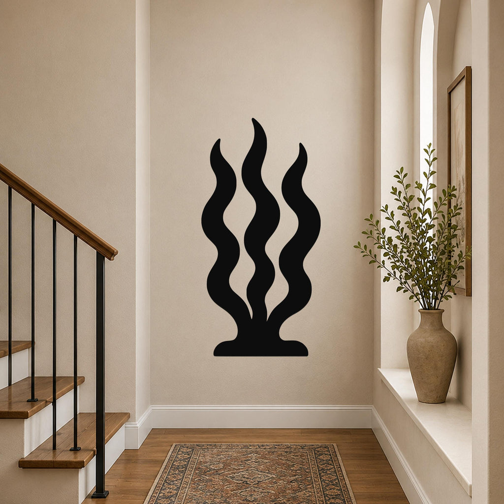Wild Grass Metal Wall Art Indoor Outdoor Patio Garden Sign Rustic Modern Decor
